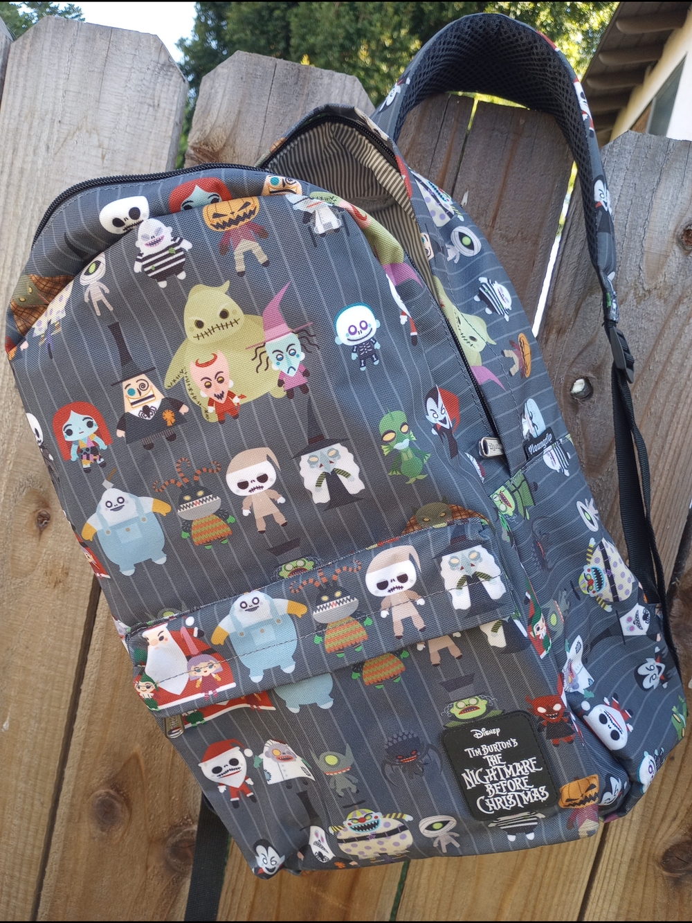 Disney The Nightmare Before Christmas Chibi Nylon Backpack 'Loungefly'.